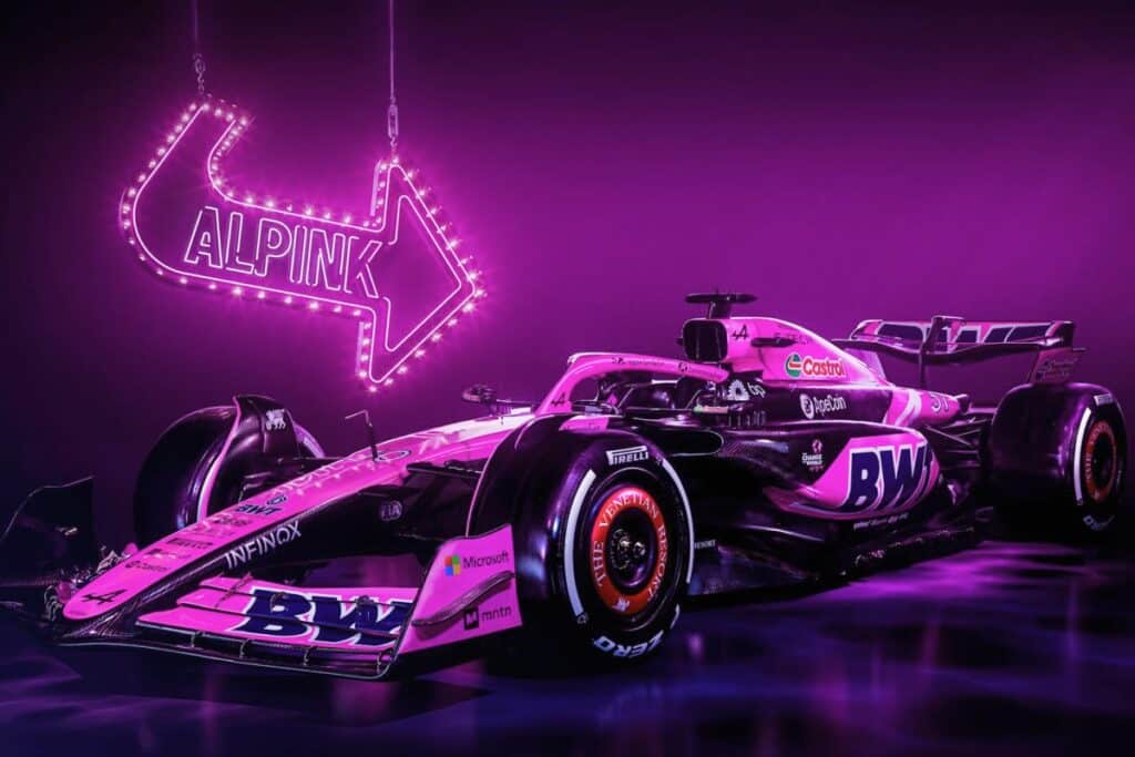Livrée speciale rose d'Alpine F1 Team