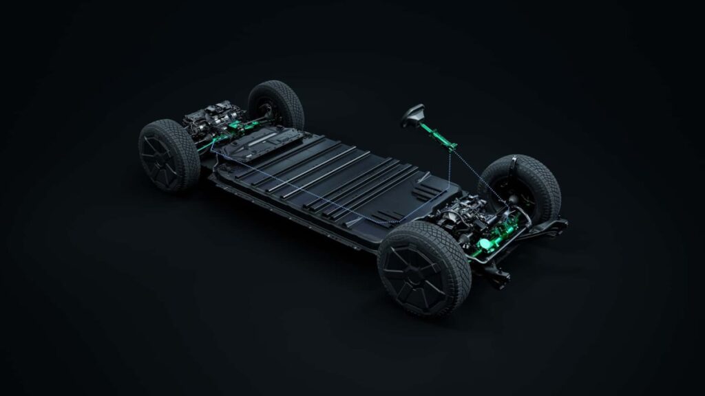 Plateforme du Tesla Cybertruck - © Tesla