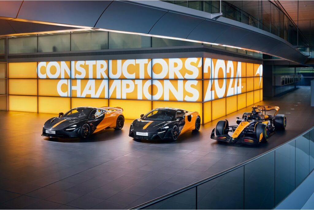 De gauche à droite : 750S, Artura et MCL38 - © McLaren