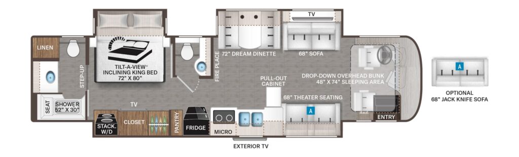 Plan du Riviera 38RB - © Thor Motor Coach